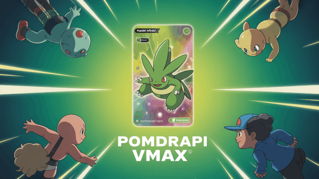 Pomdrapi VMAX tout ce qu’il faut savoir avant d’acheter ou jouer Pomdrapi VMAX carte Pokemon plante rare en gros plan