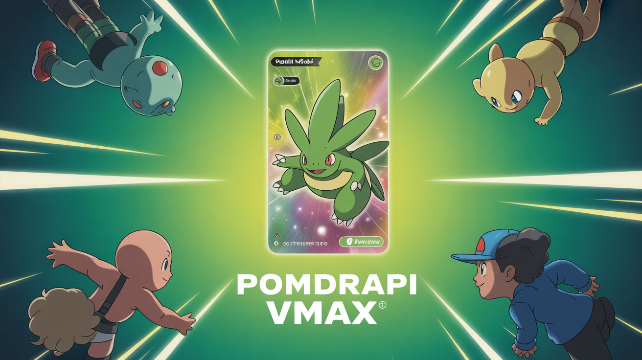 Pomdrapi VMAX tout ce qu’il faut savoir avant d’acheter ou jouer Pomdrapi VMAX carte Pokemon plante rare en gros plan