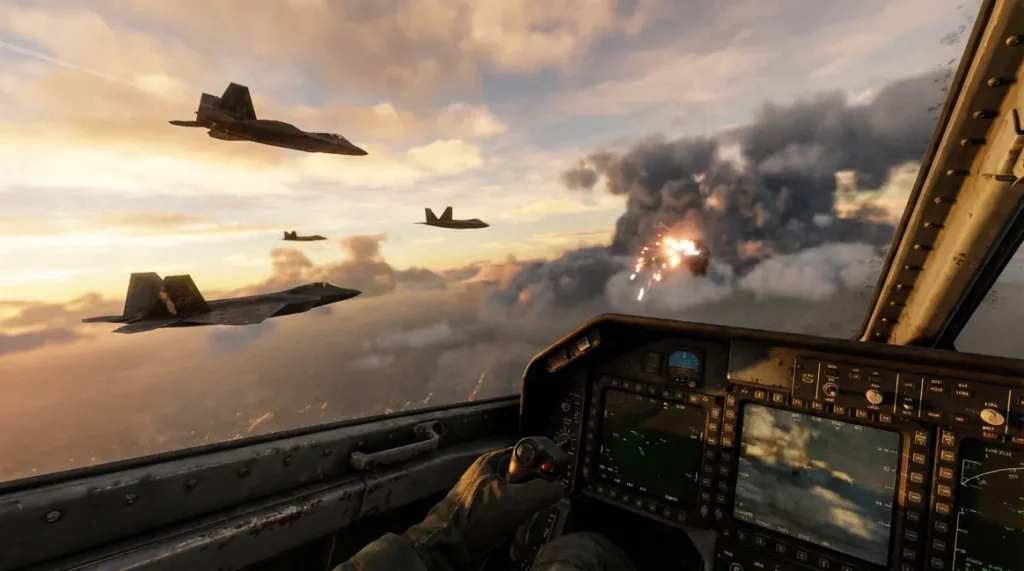 Ace Combat 8 attentes et nouveautés : ce que la nouvelle génération peut espérer Combat aérien moderne et effets météorologiques Ace Combat 8