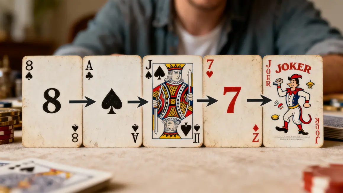 Règle du 8 américain : astuces pour jouer et personnaliser vos parties Cartes action et effets du 8 américain illustrés
