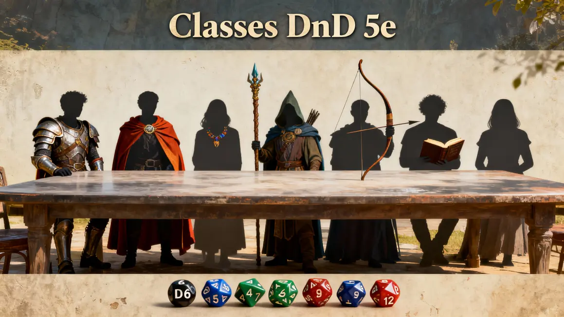 Classes D&D : le comparatif malin des rôles pour débuter ou briller en groupe Tableau des 13 classes Donjons et Dragons 5e