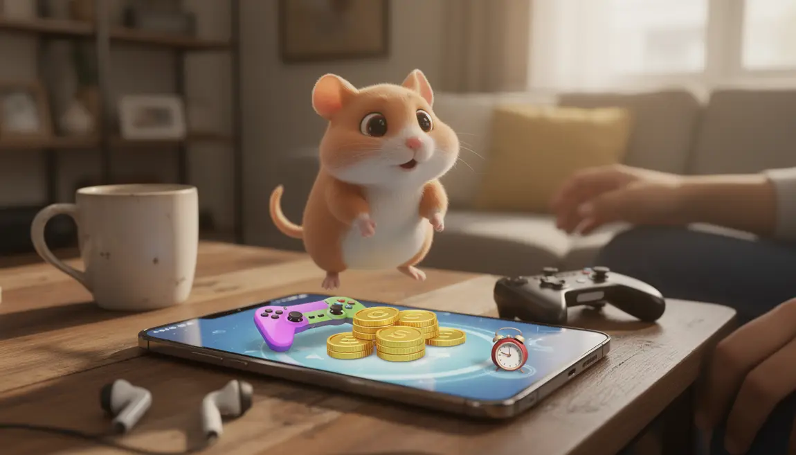 Hamster Kombat Daily Cipher : solution du jour, guide Morse et méthodes efficaces Illustration mascotte Hamster Kombat et recompenses jeu