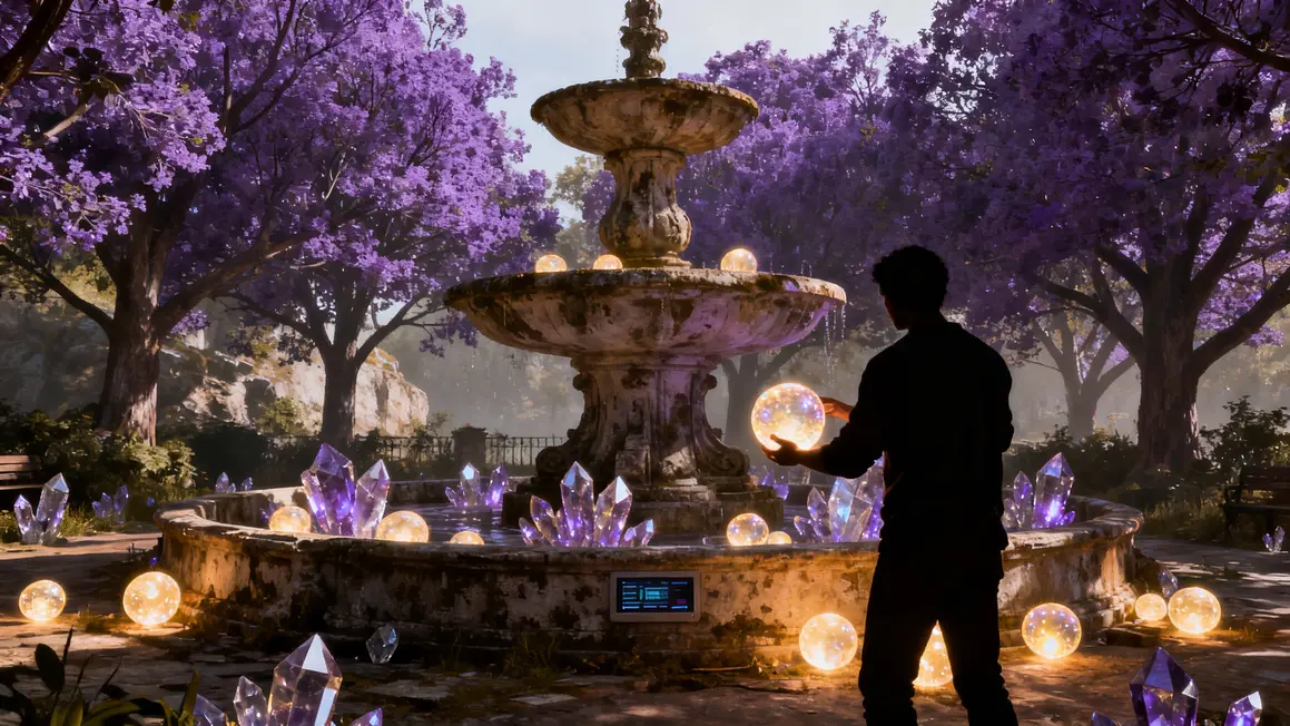 Bois pourpre Clair Obscur : 5 clés pour booster vos chromas et réussir la fontaine Fontaine chromas arbres violets paliers