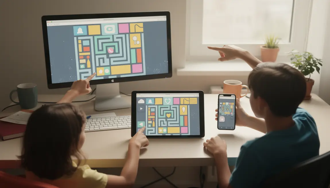 Générateur de labyrinthe en ligne : créez et personnalisez votre casse-tête en quelques clics interface generique de generateur de labyrinthe en ligne sur ordinateur mobile et tablette