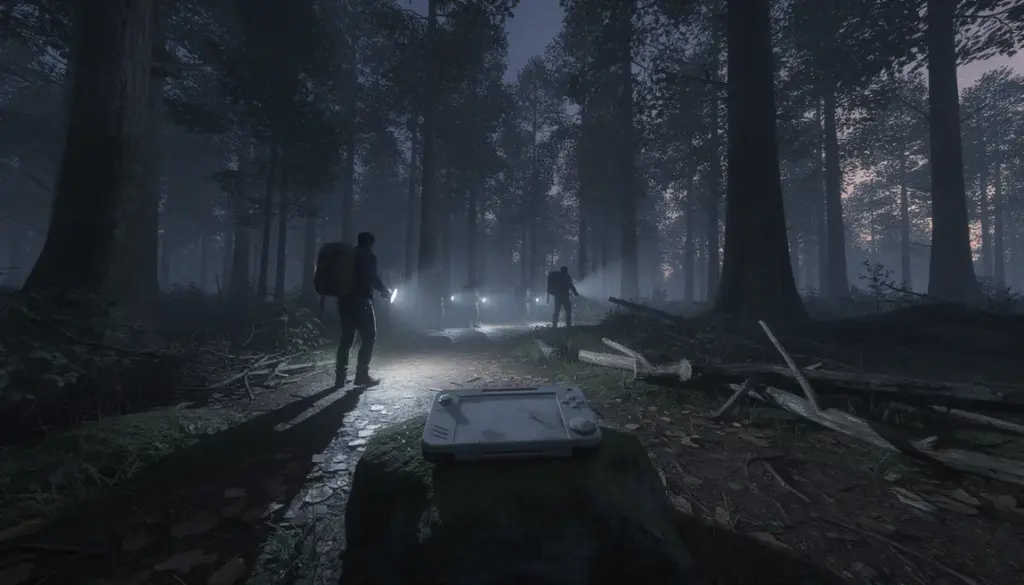 Sons of the Forest PS5 : annonces officielles et attentes réalistes Panorama foret Sons of the Forest PS5 au crépuscule