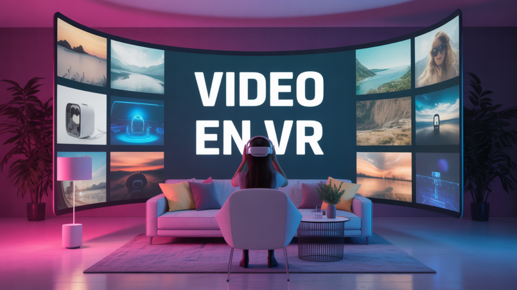 Vidéo en VR : comprendre l’expérience immersive et ses différents formats video en vr personne casque salon moderne
