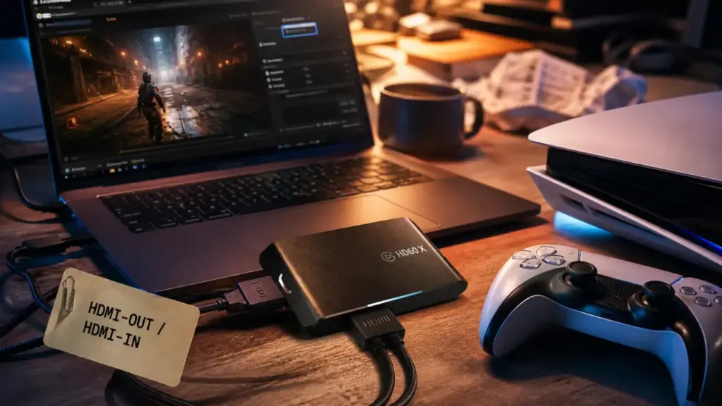 HDMI-OUT sur PC portable : carte d’acquisition ou streaming pour afficher votre console Brancher une console sur un pc portable en HDMI-OUT : carte d’acquisition