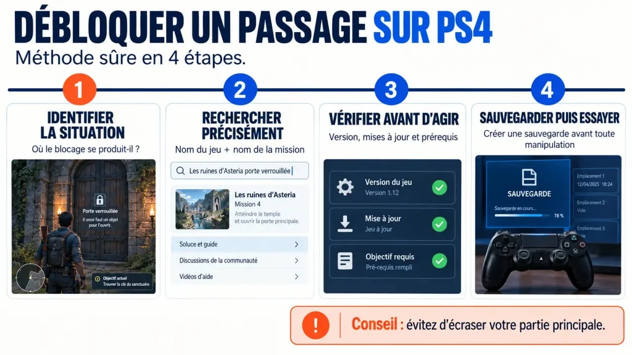 5 réglages PS4 pour gagner du temps avant même de lancer une partie Astuce jeux PS4 : méthode pour trouver une solution fiable et éviter les blocages