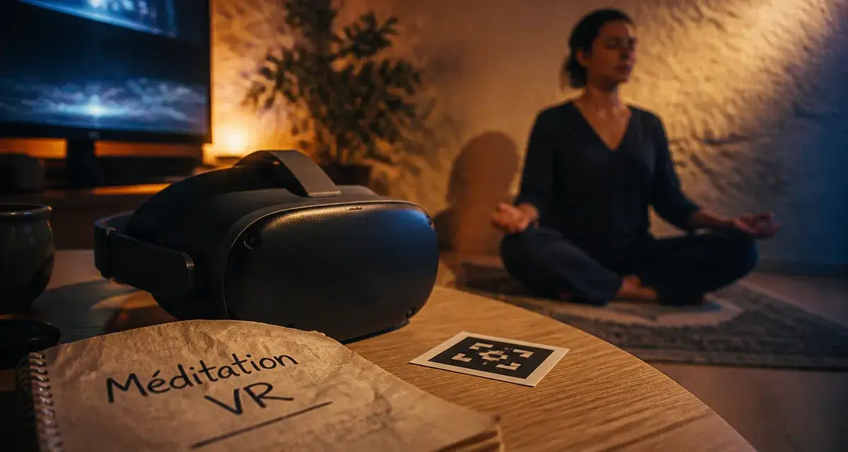 VR meditation pour réduire le stress mesuré en VR